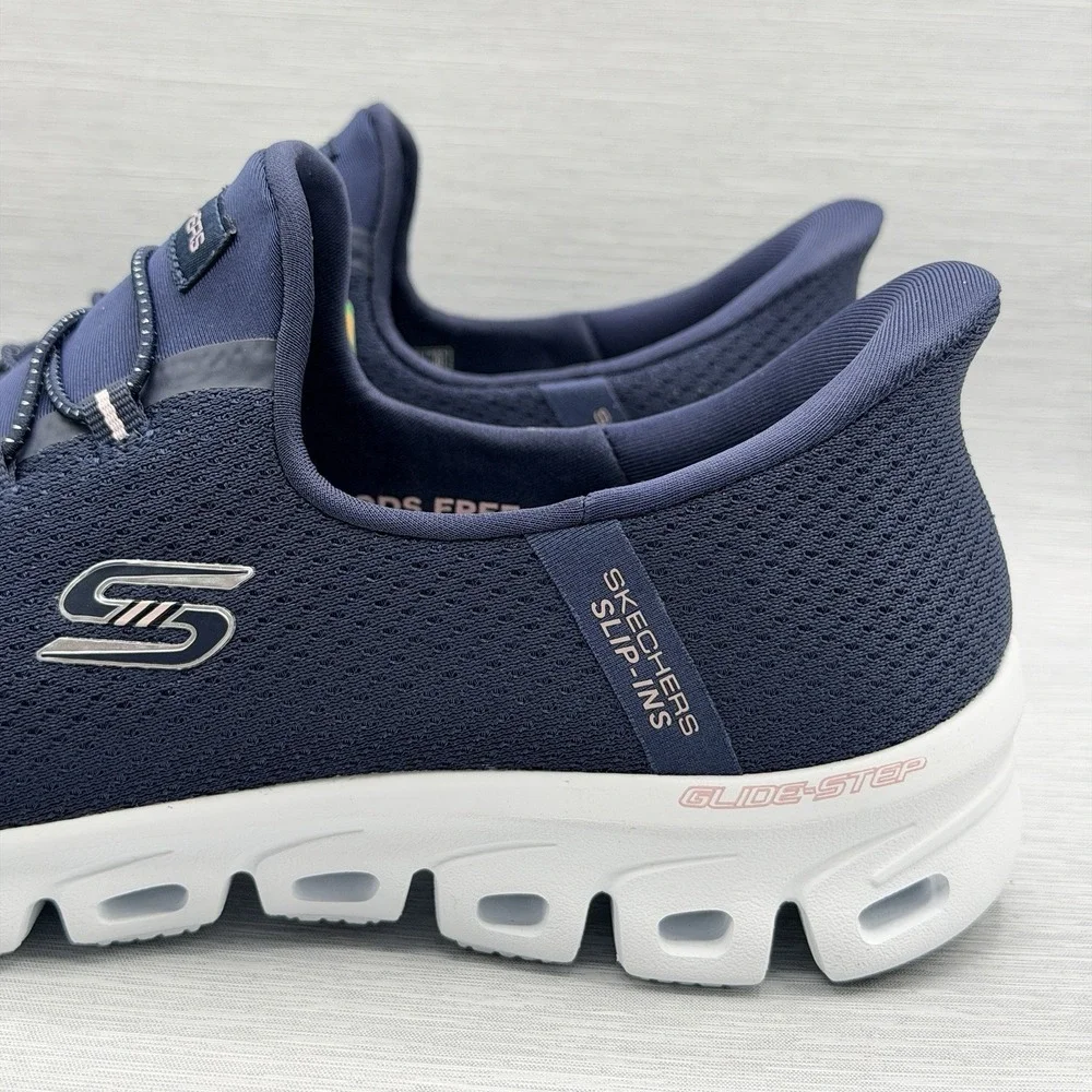 Skechers Glide Step Sneakers Women's 9.5 Blue Lightweight Navy Walking 104547
